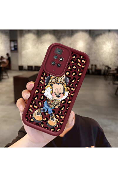 Hontinga حافظة هاتف من مادة السيليكون مقاومة للصدمات بنمط ميكي متوافقة مع هات...