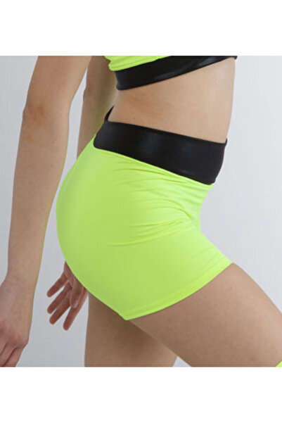 Pridance 308 Yellow Microfiber Tight-Fit Shorts