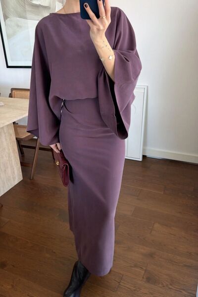 JaMolls Women's Midi Slit Dress with a Stylish Modern and Chic Design, Featur...