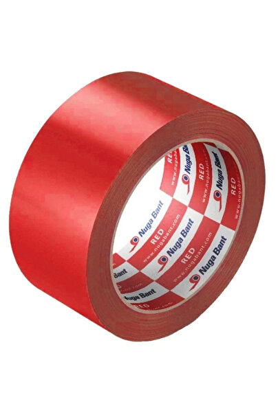 EvdeLazım Kırmızı Renkli Koli Bandı, 1. Kalite 100 Metre Paketleme Yapıştırıc...