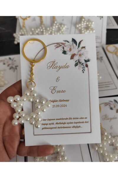 MyGift amintire de nuntă cu henna, 10 bucăți breloc stea