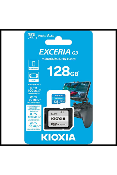 Kioxia 128gb Exceriag2, Lmex3l128gg2, A2 V30 4k, Cl10, 160mb/s, Microsd Kart ...