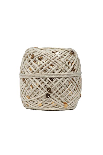 Ritzz Голям шнур с мъниста Екру - Златно мънисто