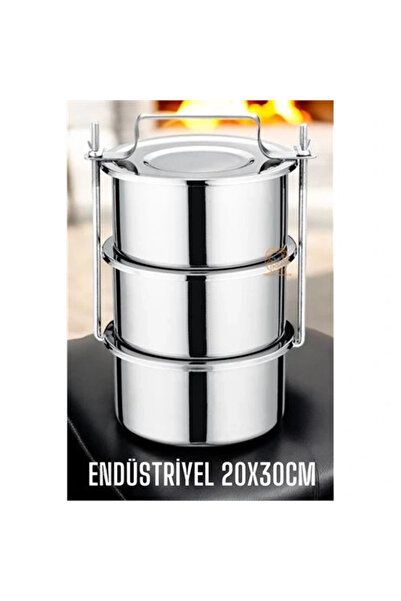 shopwave Sefer Tası Industrial Food Container 430 Stainless Steel XXL 20X10 cm