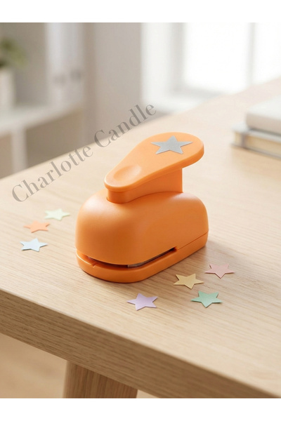 Charlotte Candle Şekilli Orta Boy Delgeç Yıldız Desenli