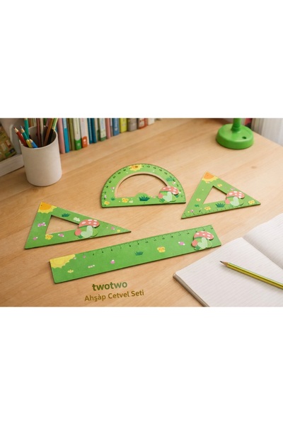 Two Two Σετ Ξύλινων Χαράκων – Με Σχέδια | 4 Τεμάχια |   Σετ Εκπαίδευσης Νηπια...