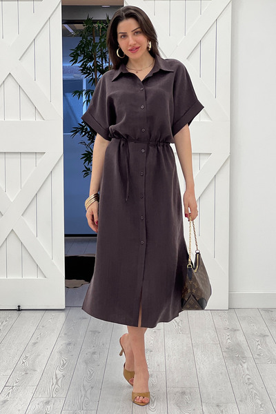 Act Pepicino Kids&Boutique Acı Kahve Tencel Elbise 070