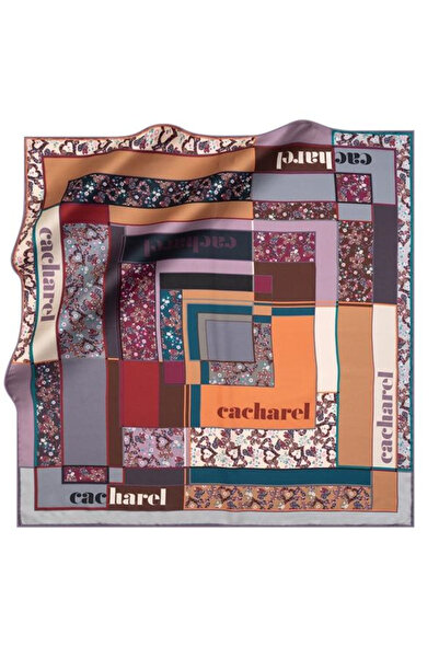 Cacharel Twill Eşarp - 8197314-992 - Mor Turuncu