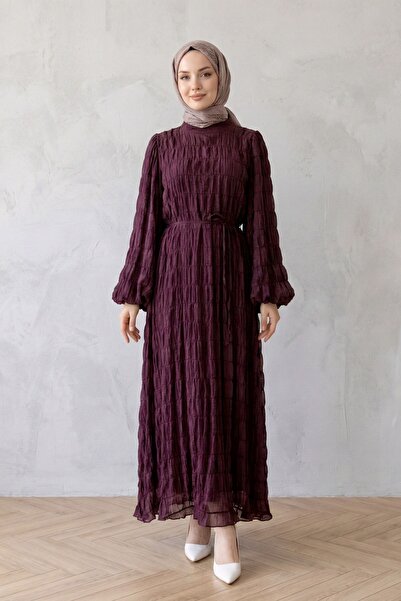 Kirazgym Rochie Gipeli Modal cu căptușeală interioară și mâneci elastice - Prune