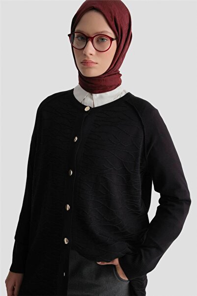 Armine Triko Ceket 25KD5306 Siyah