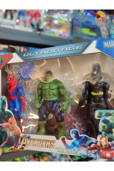 Kids Avengers Ultron Age Süper Kahraman Figür Seti - Hulk, Spider-Man & Batma...