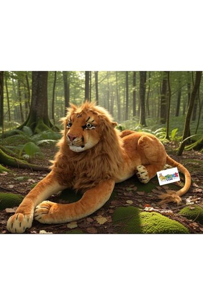 TOPROCKSTORE Aslan Peluş Oyuncak Ormanlar Kralı Dev Boy 110 Cm Hediyelik Uyku...