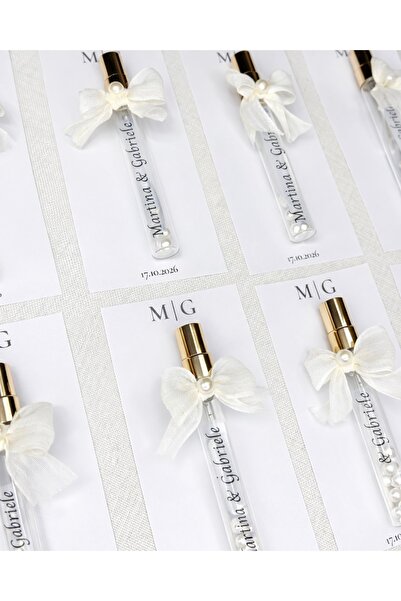 Tasarım 10 Adet Kişiye Özel Etiketli Mini Kolonya Spreyi 10 ml – Hediyelik Dü...