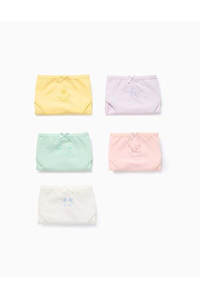 Ziddy Pack of 5 Briefs for Girls 'Monsters of Emotions', Multicolour