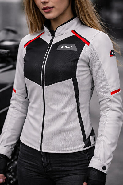 LS2 BREEZE KADIN MONT GRİ-SİYAH-KIRMIZI