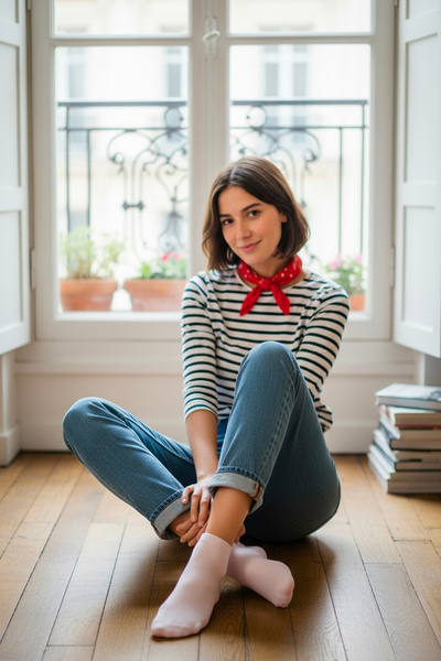 Bravie Ciorapi de damă din bambus, pachet de 6 785 alb-ecru-roz