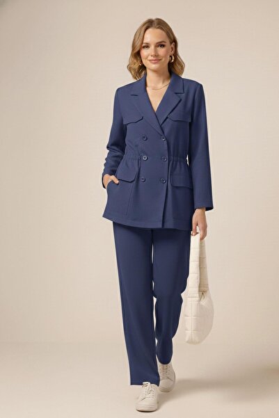 FTZ WOMEN Women's Linen Suit Indigo 31168