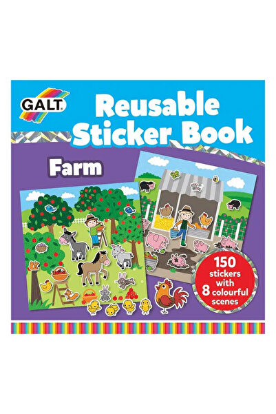 Galt Reusable Sticker Book Farm 3 Years+