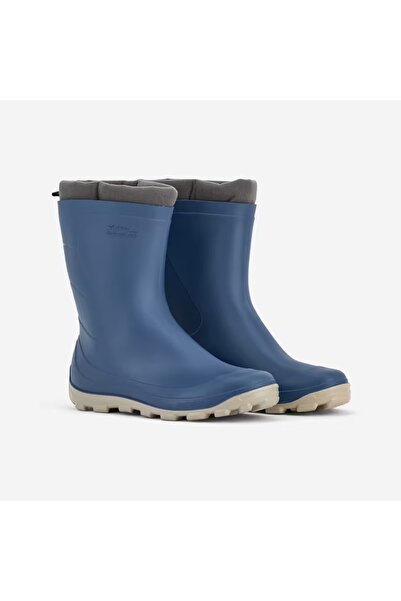 Decathlon Yetişkin Kısa Yağmur Çizmesi - Mavi - Avcılık ve Doğa Gözlemi - 100