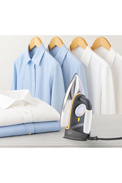 ALSAIF Saif Dry Iron 1200W with Adjustable Temperature Settings, Black/Yellow