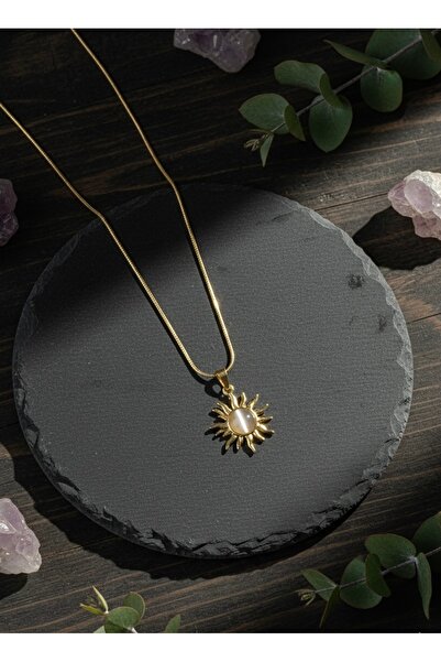 LAYDA Cat-Eyed Sun Pendant Steel