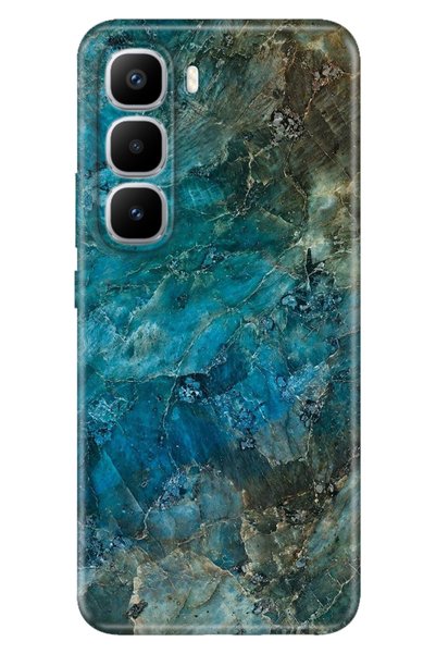 TECNO Infinix Hot 60 Pro+ Plus Case Colorful Silicone Printed Tpu Blue Marble