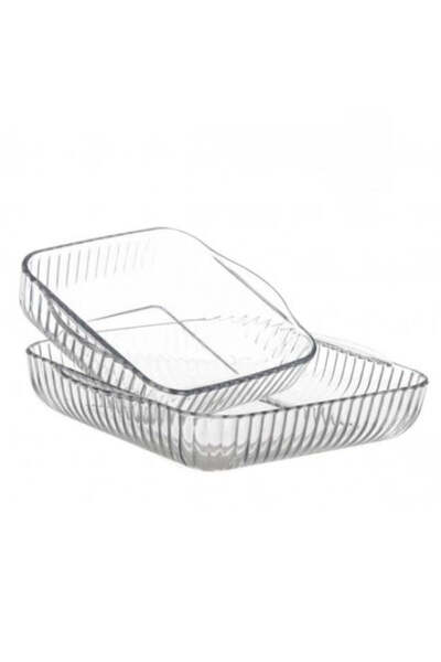 dealshopromania Set of 2 square yena trays, 3.5 liters + 2 liters, Borcam wit...