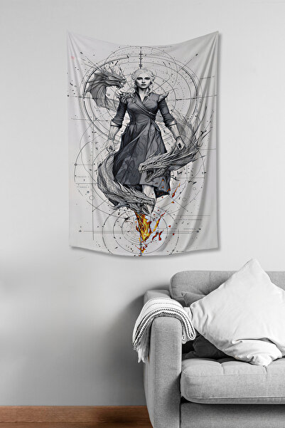 Moud's Tapiserie decorativă de perete cu model Khaleesi din Game of Thrones, ...