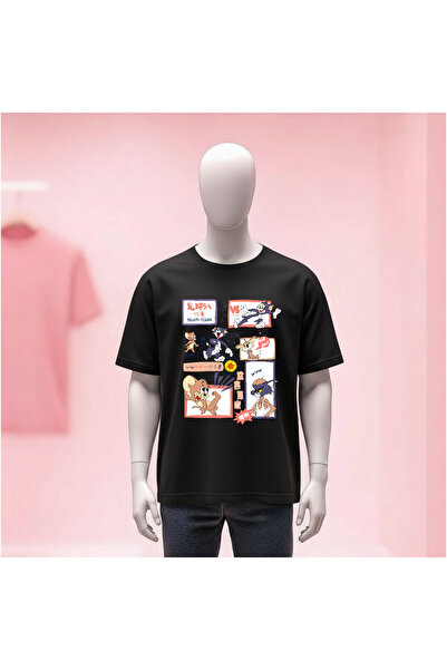 Vordevia Printed Crew Neck Wide Fit Unisex Tshirt