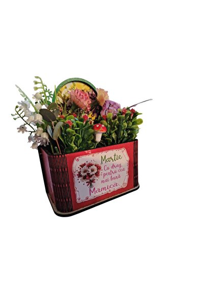 magazinu de gravura Personalized Gift for Mom – Elegant Wooden Box with Artif...