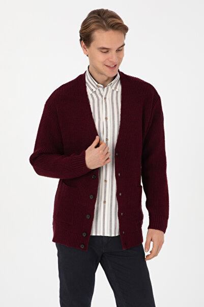 U.S. Polo Assn. Men's Burgundy Knitwear Cardigan 50314960-Vr177