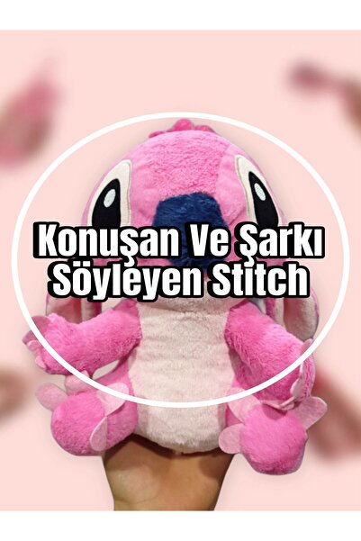 Store Pembe peluş oyuncak konuşan şarkı çalan hediyelik uyku arkadaşı sevgili...