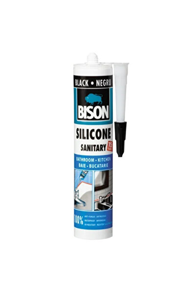 Bison Silicon Sanitar Black, 280 ml