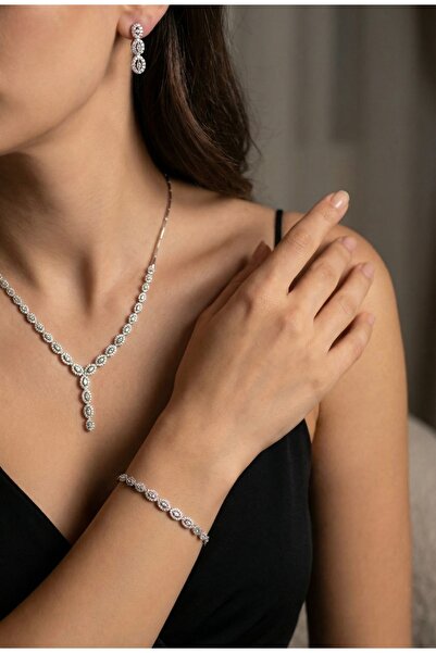 Çelikoğlu Kuyumculuk 14 AYAR BEYAZ ALTIN SET