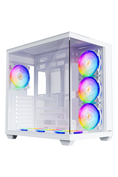 James Donkey Stark S801 7xARGB Temperli Cam 650W 80+ Bronze ATX Beyaz Gaming ...