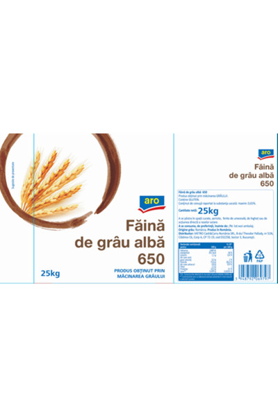 Aro White flour 650, 25 Kg,