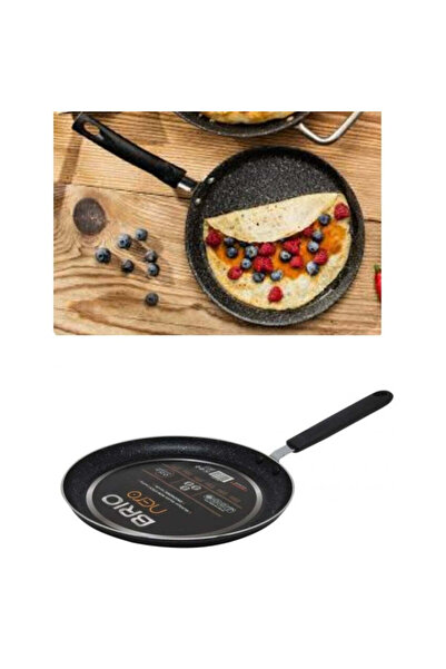 BRIO Nero Non-Stick Pancake Pan, Stamped Aluminum, 25cm