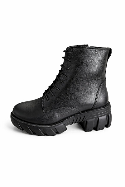 Castle Black Raven Black Genuine Leather Women's Boots