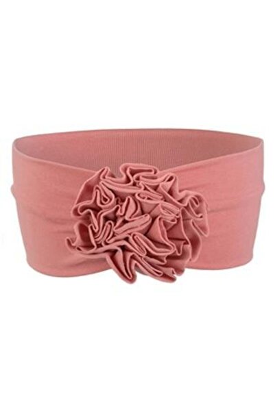 SHOPIENS Bentiță de păr roz nud cu floare 3D pentru copii