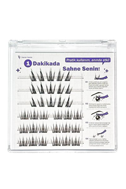 Takma Takma RKP1761 Takma Kirpik Siyah Kendinden Yapışkanlı Kahverengi