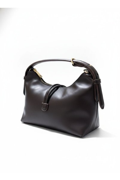JASECO Modern Hobo Baguette Bag with Gold Dangle Detail