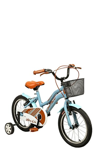 Serraro 16 Jant Çocuk Bisikleti Soluk mavi Çamurluk Ve ve demir sepet