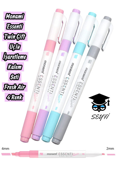 SEYFİKİRTASİYE Monami essenti twin dual tip marker set