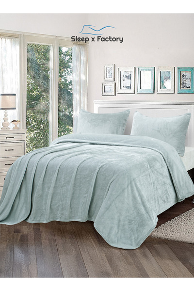 Sleep x Factory Luxury Safari Blanket Set – 4 Pieces | Velvet Blanket 200×240...