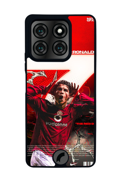Reeder S71 Uyumlu Cristiano Ronaldo Tasarımlı Glossy Mat Siyah Silikon Telefo...