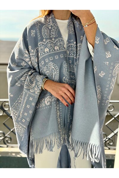 who knows ¿ Double-Sided Shawl Patterned Knitwear Poncho Shawl Women's Clothi...