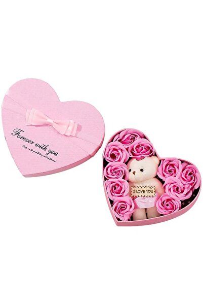Generic Valentine's Day Gift for Her, Romantic Pink Roses Flower Gift Box wit...