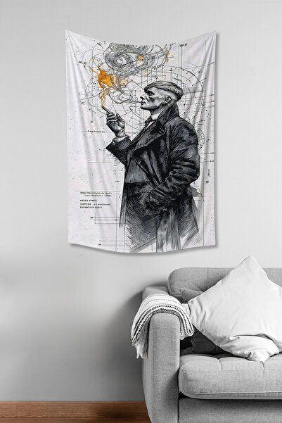 Moud's Peaky Blinders Thomas Shelby Patterned Wall Covering Wall Tapestry Tap...