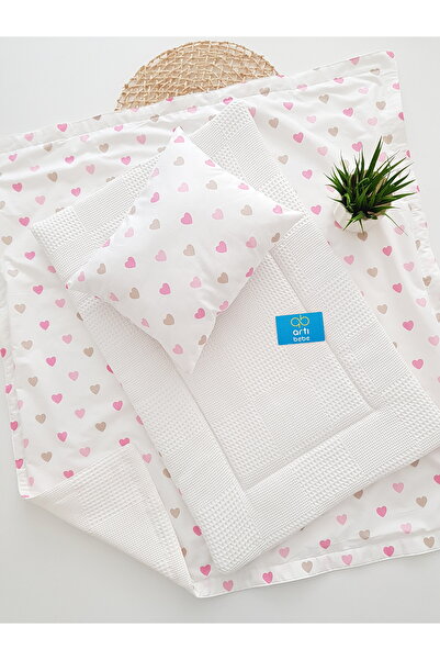 artıbebe طقم فراش للأطفال مع بطانية، وسادة، موسلين، وسادة أطفال، لحديثي الولا...