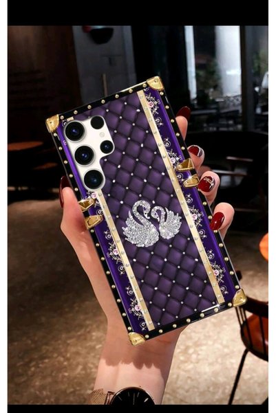 Generic 2D Printed Swan Pattern Shock-Resistant Rectangular Phone Case, Suitable For Samsung Galaxy S24 plus